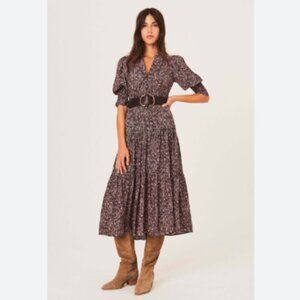 Ba&sh Glee Robe Midi Dress XS